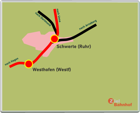 Schwerte (Ruhr) Westhofen (Westf) nach Arnsberg nach Hagen nach Unna nach Dortmund