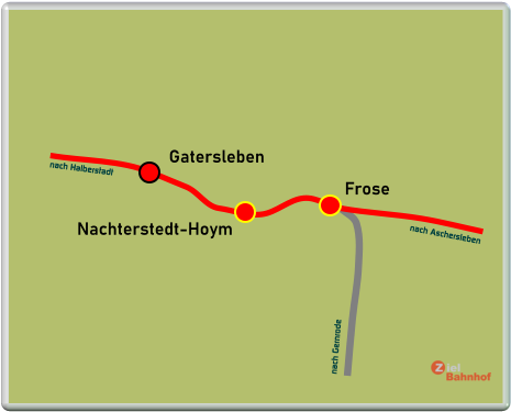 Gatersleben Frose Nachterstedt-Hoym nach Gernrode nach Halberstadt nach Aschersleben